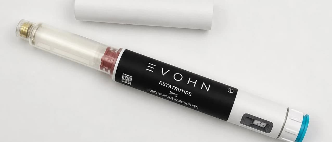 EVOHN pre-filled injection pen under studio light